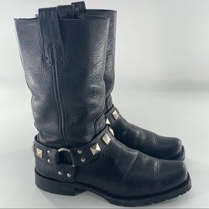 Frye Heath Studded Harness Moto Boot 9.5